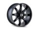 ION Wheels 181 Satin Black Milled 5-Lug Wheel; 20x9; -12mm Offset (05-11 Dakota)