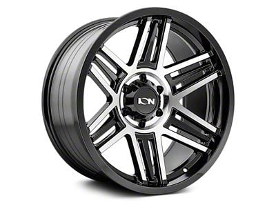 ION Wheels TYPE 147 Black Machined 8-Lug Wheel; 17x9; 0mm Offset (01-06 Sierra 2500 HD)