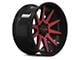 ION Wheels TYPE 143 Gloss Black with Red Machined 6-Lug Wheel; 18x9; 0mm Offset (07-13 Sierra 1500)