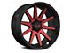 ION Wheels TYPE 143 Gloss Black with Red Machined 6-Lug Wheel; 18x9; 18mm Offset (07-13 Sierra 1500)