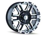 ION Wheels 179 Satin Black Machined 6-Lug Wheel; 17x8; 10mm Offset (07-13 Silverado 1500)