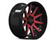 ION Wheels TYPE 143 Gloss Black with Red Machined 6-Lug Wheel; 20x9; 18mm Offset (07-13 Silverado 1500)