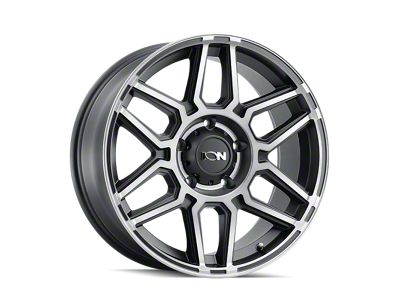 ION Wheels 146 Matte Black Machined with Dark 6-Lug Wheel; 17x9; 0mm Offset (07-14 Tahoe)