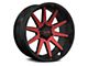 ION Wheels TYPE 143 Gloss Black with Red Machined 6-Lug Wheel; 18x9; 0mm Offset (14-18 Sierra 1500)