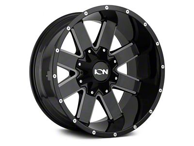 ION Wheels TYPE 141 Gloss Black Milled 5-Lug Wheel; 20x10; -19mm Offset (94-01 RAM 1500)