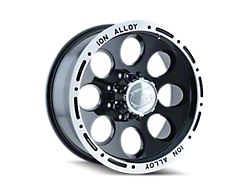 ION Wheels 174 Gloss Black Machined 8-Lug Wheel; 17x9; 0mm Offset (94-02 RAM 2500)