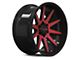 ION Wheels TYPE 143 Gloss Black with Red Machined 6-Lug Wheel; 18x9; 18mm Offset (99-06 Sierra 1500)