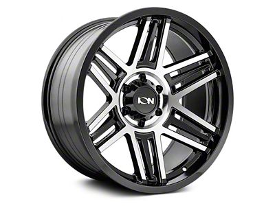 ION Wheels TYPE 147 Black Machined 8-Lug Wheel; 20x9; 18mm Offset (07-10 Sierra 3500 HD SRW)