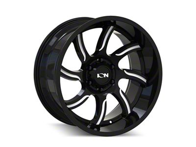 ION Wheels TYPE 151 Gloss Black Milled 8-Lug Wheel; 17x9; 0mm Offset (07-10 Silverado 2500 HD)
