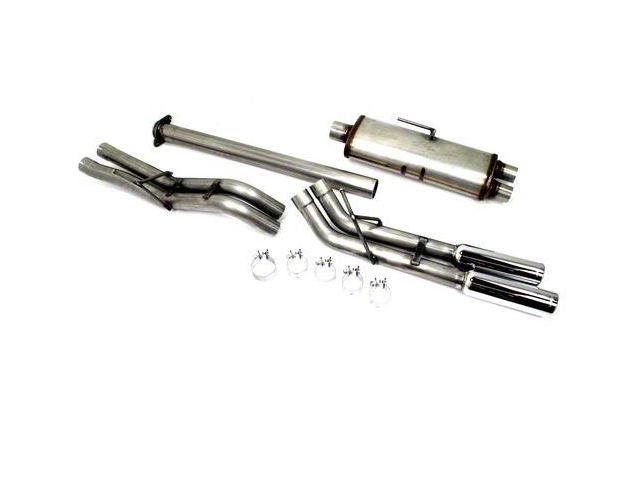 JBA Dual Exhaust System with Chrome Tips; Same Side Exit (15-20 2.7L EcoBoost F-150)