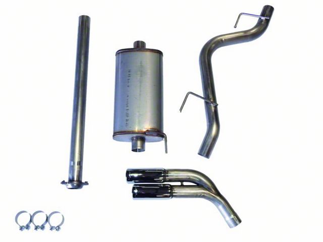 JBA Dual Exhaust System with Black Tips; Same Side Exit (15-20 3.5L EcoBoost F-150, Excluding Raptor & 19-20 Limited)