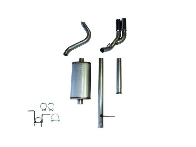 JBA Single Exhaust System with Chrome Tips; Side Exit (19-24 5.3L Silverado 1500 w/o Factory Dual Exhaust)