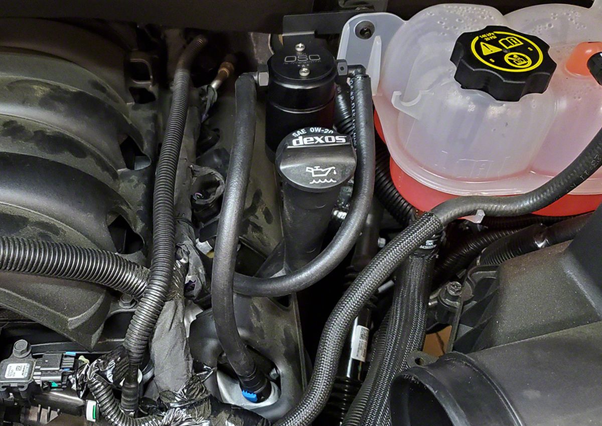 For 19-22 Chevy Silverado GMC Sierra 5.3L Oil Catch Can Tank Oil Separator  Black
