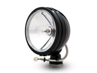 KC HiLiTES 6-Inch Black Daylighter Round Halogen Light; Spot Beam (Universal; Some Adaptation May Be Required)