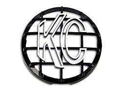 KC HiLiTES 6-Inch Daylighter and Slimlite Round Light Stone Guard; Black with White KC Logo