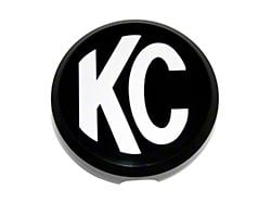 KC HiLiTES 6-Inch SlimLite/HID/Daylighter Hard Light Cover; Black with White KC Logo