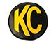 KC HiLiTES 8-Inch Rally 800/Pro-Sport/Carbon POD Light Vinyl Covers; Black with Yellow KC Logo