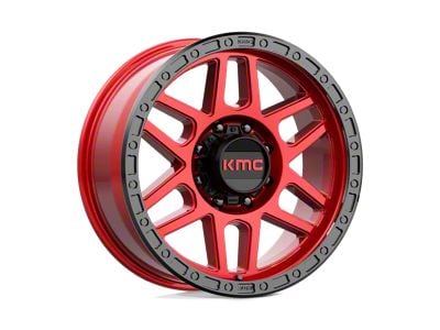 KMC Mesa Candy Red with Black Lip 8-Lug Wheel; 20x9; 0mm Offset (01-06 Sierra 2500 HD)