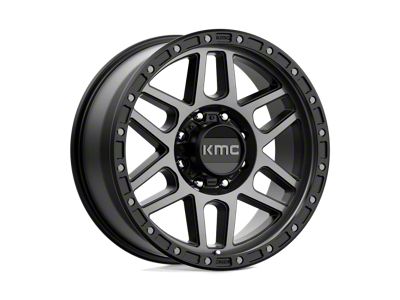 KMC Mesa Satin Black with Gray Tint 8-Lug Wheel; 20x9; 0mm Offset (01-06 Sierra 2500 HD)