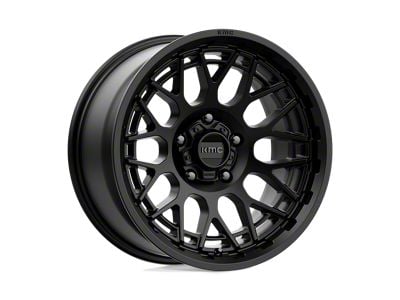 KMC Technic Satin Black 8-Lug Wheel; 20x9; 0mm Offset (01-06 Sierra 2500 HD)