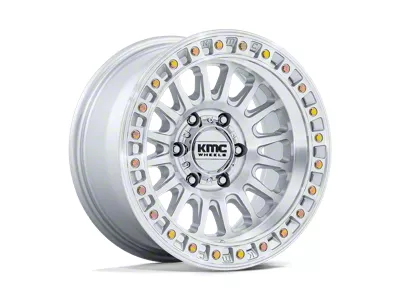 KMC IMS Gloss Silver with Machined Face 8-Lug Wheel; 18x9; 0mm Offset (01-06 Sierra 3500 HD SRW)