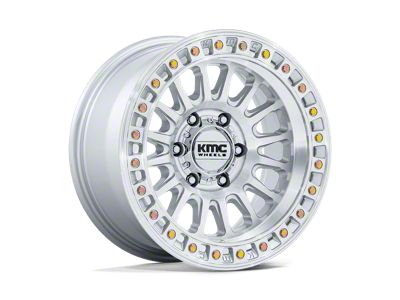 KMC IMS Gloss Silver with Machined Face 8-Lug Wheel; 18x9; 0mm Offset (01-06 Silverado 2500 HD)