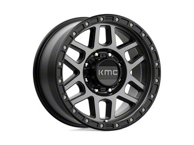 KMC Mesa Satin Black with Gray Tint 8-Lug Wheel; 18x9; 18mm Offset (01-06 Silverado 2500 HD)