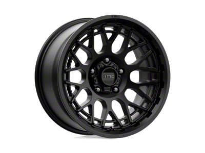 KMC Technic Satin Black 8-Lug Wheel; 20x9; 0mm Offset (01-06 Silverado 2500 HD)