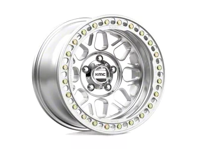 KMC Grenade Crawl Beadlock Machined 8-Lug Wheel; 17x8.5; 0mm Offset (01-06 Silverado 3500 HD SRW)