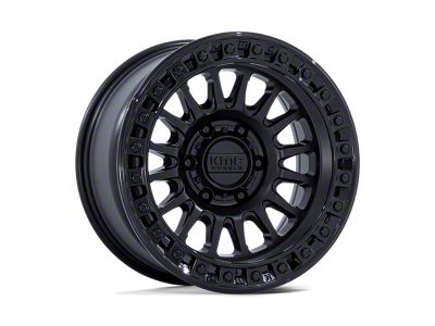 KMC IMS Matte Black with Gloss Black Lip 8-Lug Wheel; 18x9; 0mm Offset (06-08 RAM 1500 Mega Cab)