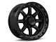 KMC Chase Satin Black with Gloss Black Lip 8-Lug Wheel; 20x9; 18mm Offset (03-09 RAM 2500)