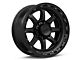 KMC Chase Satin Black with Gloss Black Lip 8-Lug Wheel; 17x9; -12mm Offset (03-09 RAM 2500)