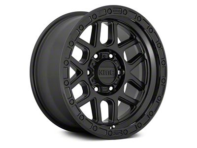 KMC Mesa Satin Black with Gloss Black Lip 8-Lug Wheel; 20x9; 18mm Offset (03-09 RAM 2500)