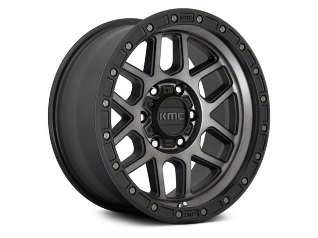 KMC Mesa Satin Black with Gray Tint 8-Lug Wheel; 17x9; 18mm Offset (03-09 RAM 2500)