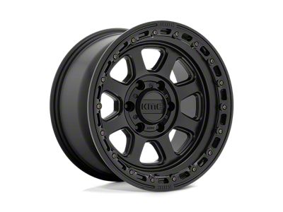 KMC Chase Satin Black with Gloss Black Lip 8-Lug Wheel; 20x9; 18mm Offset (03-09 RAM 3500 SRW)