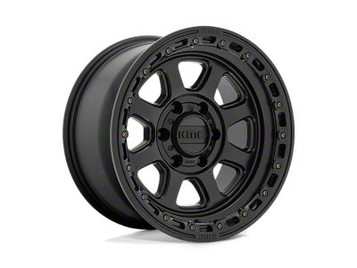 KMC Chase Satin Black with Gloss Black Lip 8-Lug Wheel; 18x9; 0mm Offset (03-09 RAM 3500 SRW)