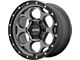 KMC Dirty Harry Satin Gray with Black Lip 8-Lug Wheel; 17x8.5; 0mm Offset (03-09 RAM 3500 SRW)