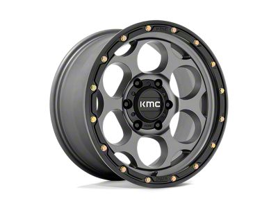 KMC Dirty Harry Satin Gray with Black Lip 6-Lug Wheel; 17x8.5; 0mm Offset (04-08 F-150)