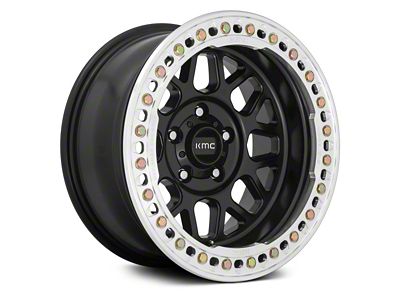 KMC Grenade Crawl Beadlock Satin Black 6-Lug Wheel; 18x9; 10mm Offset (04-08 F-150)