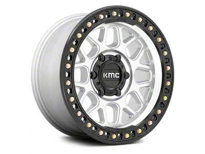 KMC GRS Machined with Satin Black Lip 6-Lug Wheel; 20x9; 18mm Offset (04-08 F-150)