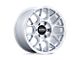 KMC Hatchet Gloss Silver with Machined Face 6-Lug Wheel; 17x8.5; 25mm Offset (04-08 F-150)