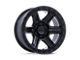 KMC Outrun Matte Black with Gloss Black Lip 6-Lug Wheel; 17x8.5; -10mm Offset (04-08 F-150)