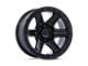 KMC Outrun Matte Black with Gloss Black Lip 6-Lug Wheel; 17x8.5; 18mm Offset (04-08 F-150)