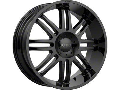 KMC Regulator Gloss Black 6-Lug Wheel; 22x9.5; 30mm Offset (04-08 F-150)