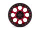 KMC Riot Beadlock Candy Red with Black Ring 6-Lug Wheel; 17x8.5; 0mm Offset (04-08 F-150)