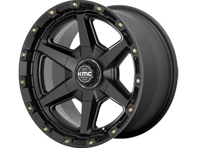 KMC Signal Satin Black 6-Lug Wheel; 17x9; 0mm Offset (04-08 F-150)