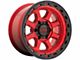 KMC Chase Candy Red with Black Lip 6-Lug Wheel; 17x9; 0mm Offset (07-13 Sierra 1500)