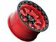 KMC Chase Candy Red with Black Lip 6-Lug Wheel; 17x9; 0mm Offset (07-13 Sierra 1500)