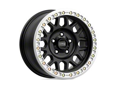 KMC Grenade Desert Beadlock Satin Black 6-Lug Wheel; 20x9; -12mm Offset (07-13 Sierra 1500)