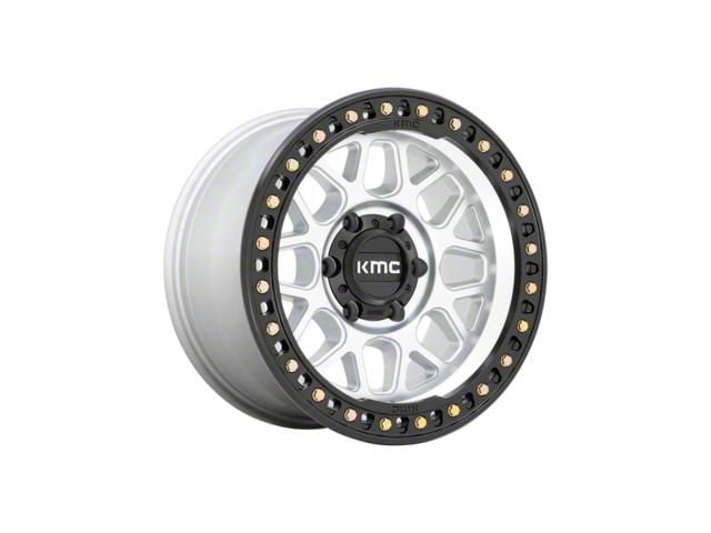 KMC GRS Machined with Satin Black Lip 6-Lug Wheel; 18x9; -12mm Offset (07-13 Sierra 1500)